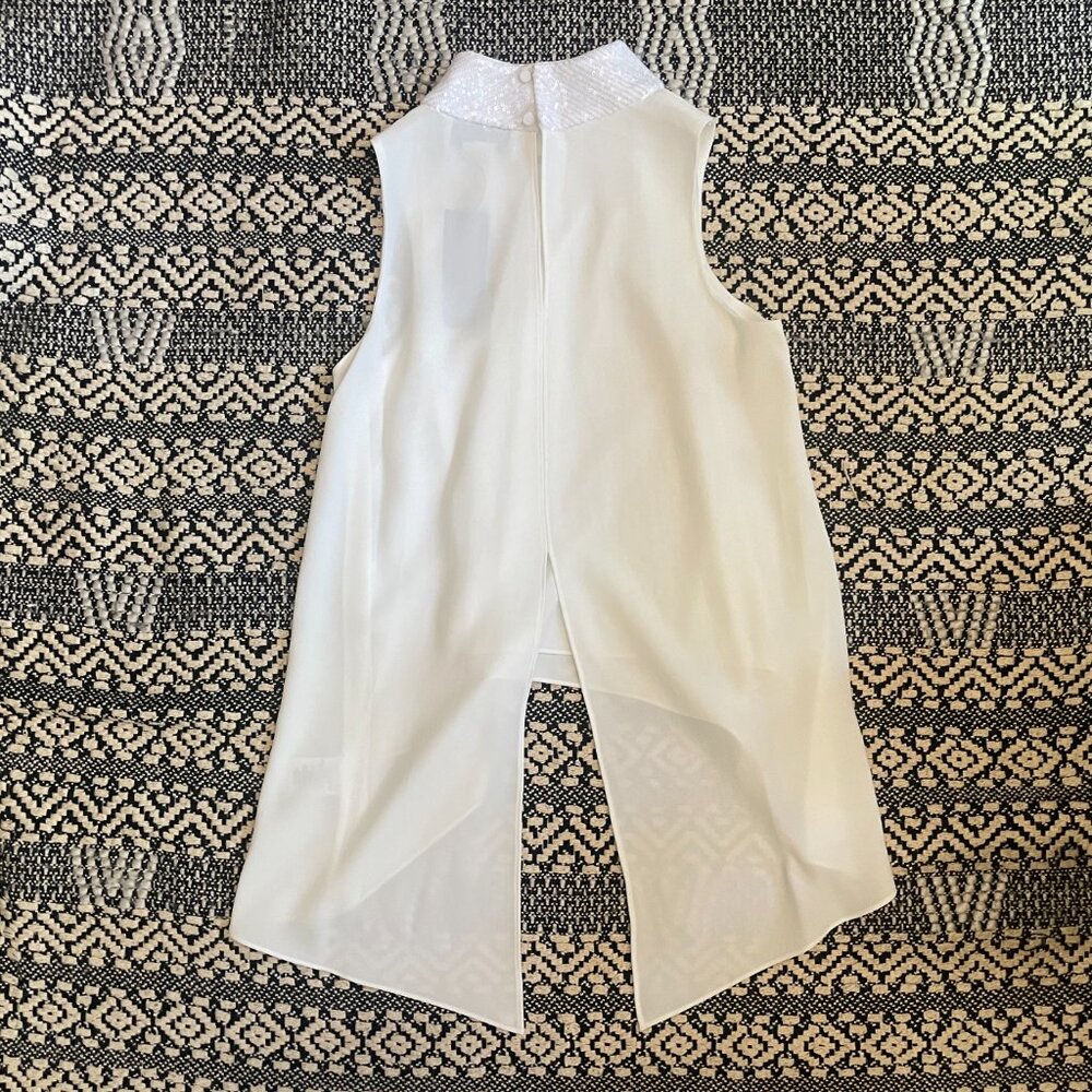 NWT Sachin + Babi "Keaton" Sequin Neck Sleeveless Blouse – Off-White – Small - Picture 8 of 10